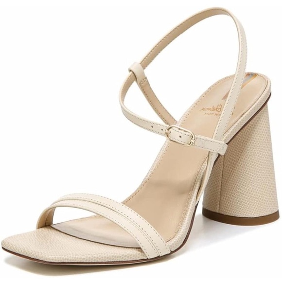 NWOB!! Sam Edelman - Kit Block Heel Squared Open Toe Slingback Heeled Sandal - Picture 1 of 11